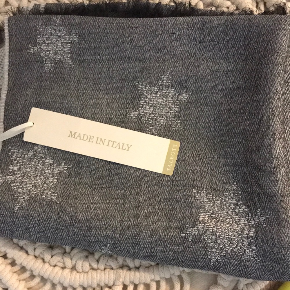 Gray & White Scarf - Made in Italy
